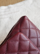 Load image into Gallery viewer, Chanel Burgundy Coco Handle Small Caviar Gold Hw