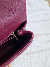 Load image into Gallery viewer, Chanel Burgundy Coco Handle Small Caviar Gold Hw