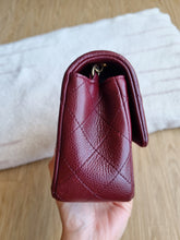 Load image into Gallery viewer, Chanel Burgundy Mini Rectangle Caviar Gold Hw