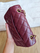 Load image into Gallery viewer, Chanel Burgundy Mini Rectangle Caviar Gold Hw