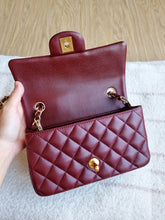 Load image into Gallery viewer, Chanel Burgundy Mini Rectangle Caviar Gold Hw