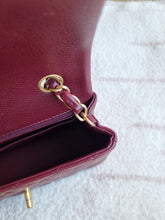 Load image into Gallery viewer, Chanel Burgundy Mini Rectangle Caviar Gold Hw