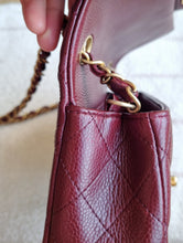 Load image into Gallery viewer, Chanel Burgundy Mini Rectangle Caviar Gold Hw