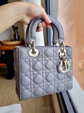 Load image into Gallery viewer, Lady Dior Small Grey with Champagne Gold Hw