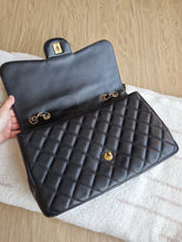Load image into Gallery viewer, Chanel Jumbo Single Flap Black Caviar 24k Gold