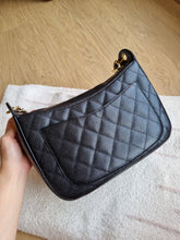 Load image into Gallery viewer, Chanel Jennie Hobo Black Caviar 24k Gold