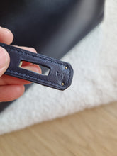 Load image into Gallery viewer, Hermes Kelly 28 Navy Box Leather Gold Hardware