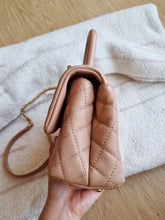 Load image into Gallery viewer, Chanel Mocha Dark Beige Caviar Coco Handle Small Gold Hardware