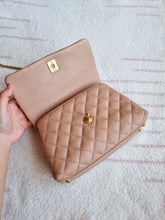 Load image into Gallery viewer, Chanel Mocha Dark Beige Caviar Coco Handle Small Gold Hardware