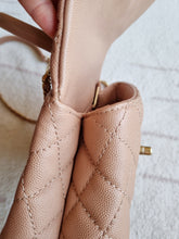 Load image into Gallery viewer, Chanel Mocha Dark Beige Caviar Coco Handle Small Gold Hardware