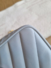 Load image into Gallery viewer, Chanel Baby Blue Mini Vintage Chevron 24k Gold