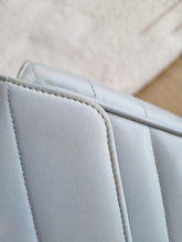 Load image into Gallery viewer, Chanel Baby Blue Mini Vintage Chevron 24k Gold