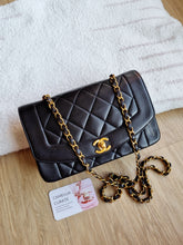 Load image into Gallery viewer, Chanel Diana Small Black Vintage 24k Gold