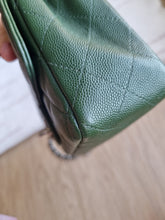 Load image into Gallery viewer, Chanel Mini Rec Forest Green Caviar Edge Stitching Silver Hw