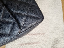 Load image into Gallery viewer, Chanel Jumbo Single Flap Black Caviar Silver Hardware