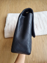 Load image into Gallery viewer, Chanel Jumbo Single Flap Black Caviar Silver Hardware
