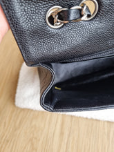 Load image into Gallery viewer, Chanel Jumbo Single Flap Black Caviar Silver Hardware