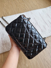Load image into Gallery viewer, Chanel Mini Rectangular Black Patent Edge Stitching Gold Hardware