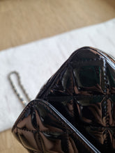 Load image into Gallery viewer, Chanel Mini Rectangular Black Patent Edge Stitching Gold Hardware