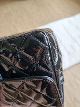 Load image into Gallery viewer, Chanel Mini Rectangular Black Patent Edge Stitching Gold Hardware