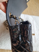 Load image into Gallery viewer, Chanel Mini Rectangular Black Patent Edge Stitching Gold Hardware