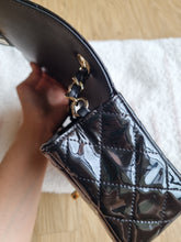 Load image into Gallery viewer, Chanel Mini Rectangular Black Patent Edge Stitching Gold Hardware