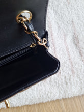 Load image into Gallery viewer, Chanel Mini Rectangular Black Patent Edge Stitching Gold Hardware