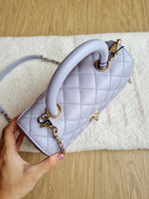 Load image into Gallery viewer, Chanel 21k Lavender Coco Handle Small Caviar Gold Hw