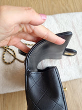 Load image into Gallery viewer, Chanel Mini Top Handle Black with Gold Hardware