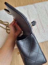 Load image into Gallery viewer, Chanel Mini Top Handle Black with Gold Hardware