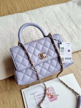 Load image into Gallery viewer, Chanel 21k Lavender Coco Handle Small Caviar Gold Hw