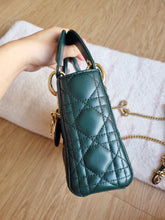 Load image into Gallery viewer, Lady Dior Mini Forest Green Gold Hardware