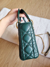 Load image into Gallery viewer, Lady Dior Mini Forest Green Gold Hardware