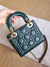 Load image into Gallery viewer, Lady Dior Mini Forest Green Gold Hardware