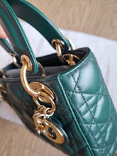 Load image into Gallery viewer, Lady Dior Mini Forest Green Gold Hardware