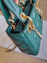 Load image into Gallery viewer, Lady Dior Mini Forest Green Gold Hardware