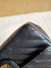 Load image into Gallery viewer, Chanel Mini Rectangle Black Caviar Chevron Gold Hardware