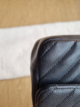 Load image into Gallery viewer, Chanel Mini Rectangle Black Caviar Chevron Gold Hardware