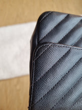 Load image into Gallery viewer, Chanel Mini Rectangle Black Caviar Chevron Gold Hardware