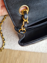 Load image into Gallery viewer, Chanel Mini Rectangle Black Caviar Chevron Gold Hardware