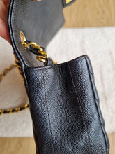 Load image into Gallery viewer, Chanel Mini Rectangle Black Caviar Chevron Gold Hardware