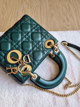 Load image into Gallery viewer, Lady Dior Mini Forest Green Gold Hardware