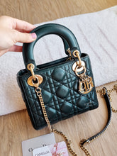 Load image into Gallery viewer, Lady Dior Mini Forest Green Gold Hardware