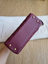 Load image into Gallery viewer, Chanel Burgundy Caviar Coco Handle Small Gold Hardware