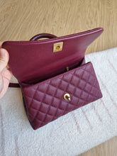 Load image into Gallery viewer, Chanel Burgundy Caviar Coco Handle Small Gold Hardware