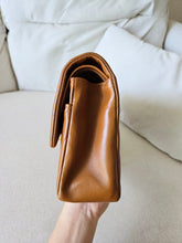 Load image into Gallery viewer, Chanel Caramel Cognac Chevron Classic Medium Flap 24k Gold