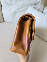 Load image into Gallery viewer, Chanel Caramel Cognac Chevron Classic Medium Flap 24k Gold