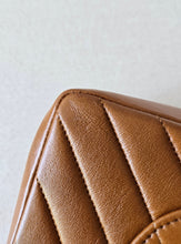 Load image into Gallery viewer, Chanel Caramel Cognac Chevron Classic Medium Flap 24k Gold