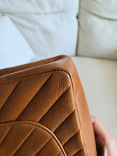 Load image into Gallery viewer, Chanel Caramel Cognac Chevron Classic Medium Flap 24k Gold