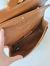 Load image into Gallery viewer, Chanel Caramel Cognac Chevron Classic Medium Flap 24k Gold
